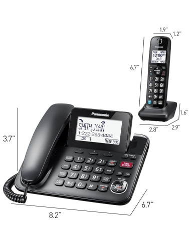 Teléfono Corded Panasonic KX-TGF892B con Bluetooth y 2 Manos Libres