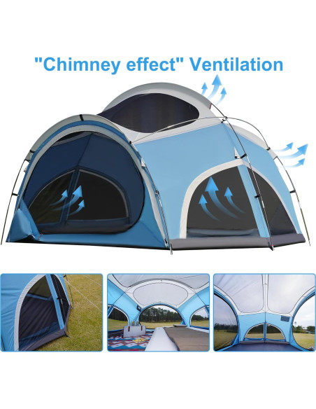 Carpa de Camping Vidalido para 3-4 Personas Impermeable