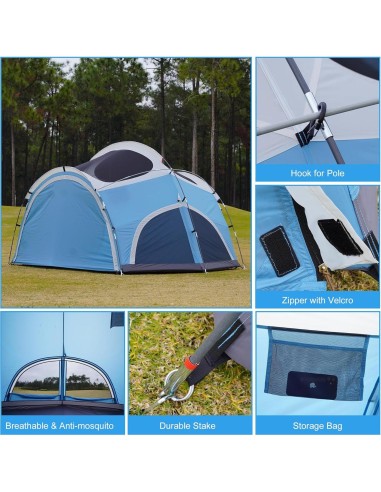 Carpa de Camping Vidalido para 3-4 Personas Impermeable
