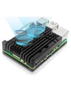 Beamo Doble Ventilador y Disipador de Calor para Raspberry Pi 5
