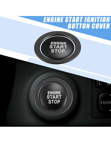 Cubierta de Botón de Encendido A ABSOPRO para Toyota - Aluminio Negro
