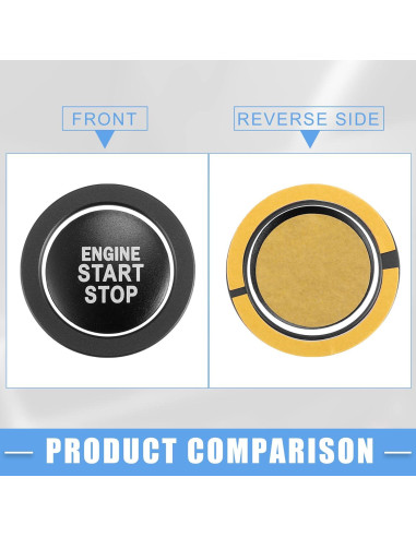 Cubierta de Botón de Encendido A ABSOPRO para Toyota - Aluminio Negro