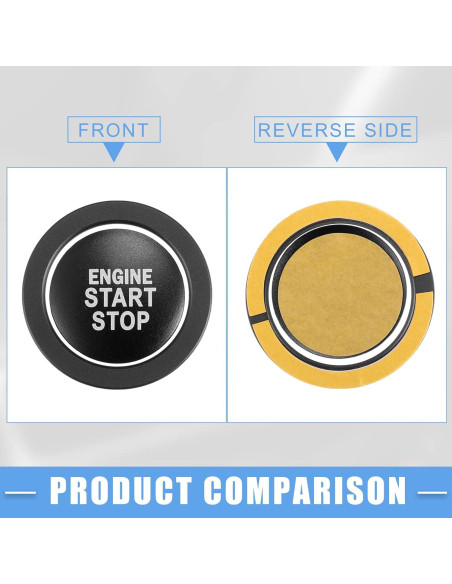 Cubierta de Botón de Encendido A ABSOPRO para Toyota - Aluminio Negro