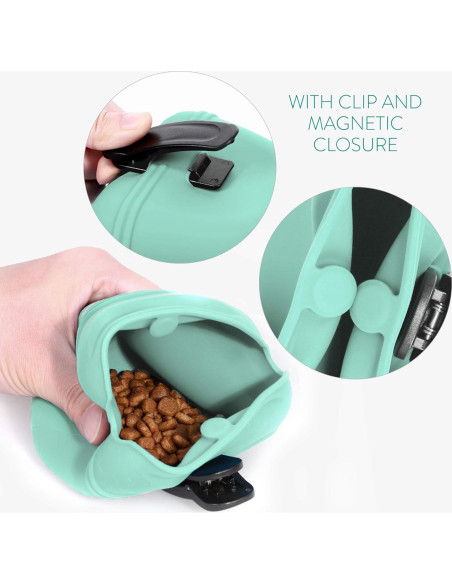 Bolsa de golosinas para perros Navaris - Set de 2 con clip