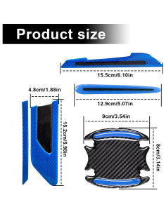 Juego de Calcomanías Reflectantes CmeRto 12 Piezas Azul 2