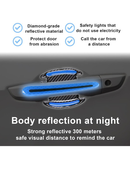 Juego de Calcomanías Reflectantes CmeRto 12 Piezas Azul