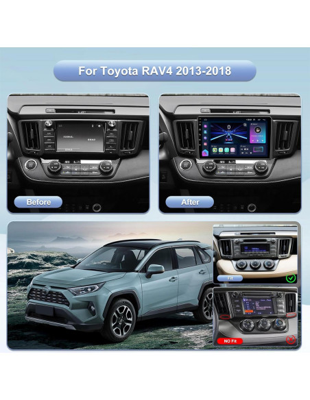 Estéreo de coche Android 10.2" TopWeb para Toyota RAV4 2013-2018
