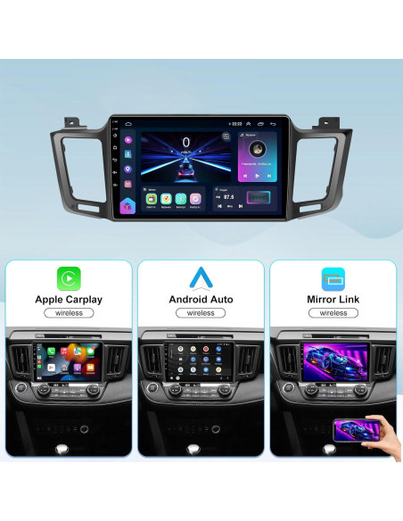 Estéreo de coche Android 10.2" TopWeb para Toyota RAV4 2013-2018