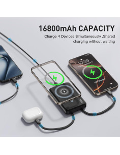 Banco de Energía Inalámbrico Magnético 16800mAh - Tryetas 2