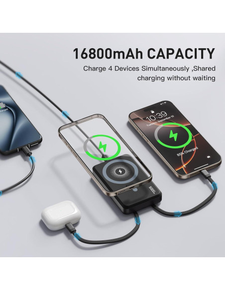 Banco de Energía Inalámbrico Magnético 16800mAh - Tryetas