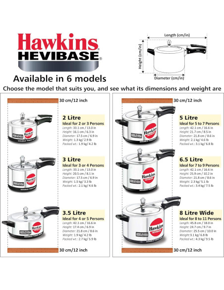 Olla a presión Hawkins IH35 de aluminio 3.5 litros plata Olla a presión Hawkins IH35 de aluminio 3.5 litros plata