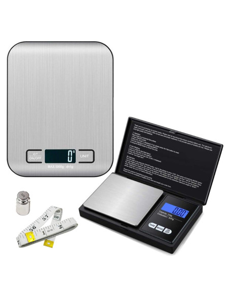 Básculas Digitales de Cocina HENGDA&LIANSHAN 5kg y 500g