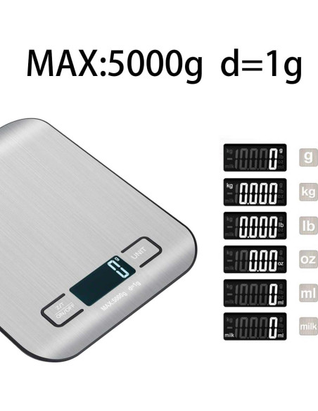 Básculas Digitales de Cocina HENGDA&LIANSHAN 5kg y 500g