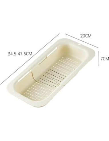 Colador de Fregadero Extensible Pin Huan 34.5x20x7 cm - Crema