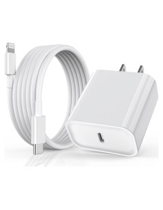 Cargador Rápido 20W USB-C Apple MFi + Cable Lightning 3M