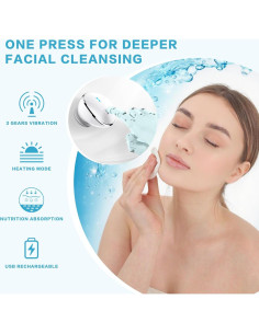 Cepillo Facial Eléctrico KmaxShip EFC 2 en 1 con Calentamiento 2