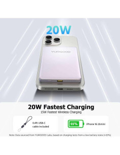 Banco de Energía Magnético 10000mAh Carga Rápida Inalámbrica 2