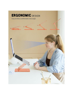 Soporte para Laptop ToBeoneer Ajustable Ergonómico Naranja 2