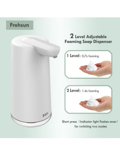 Dispensador Automático de Jabón Espumoso Frohsun 350ml USB Blanco 2