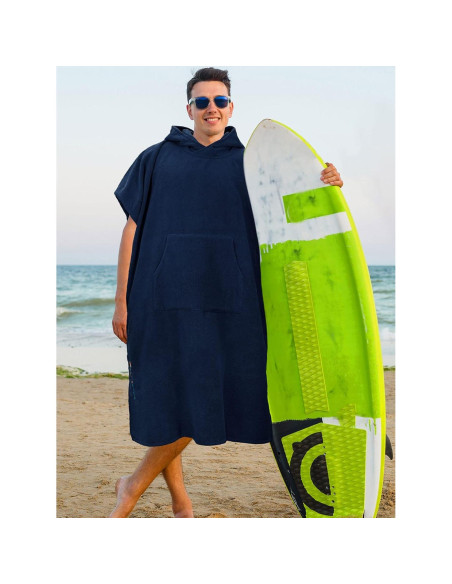Poncho de Cambio SUN CUBE Azul Marino - Toalla Microfibra 112cm