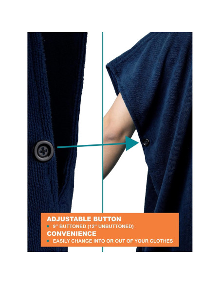 Poncho de Cambio SUN CUBE Azul Marino - Toalla Microfibra 112cm