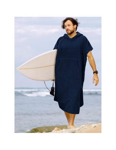 Poncho de Cambio SUN CUBE Azul Marino - Toalla Microfibra 112cm