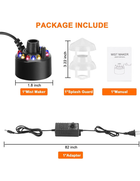 Fabricante de Neblina Ultrasónico FITNATE 12 LED 24V
