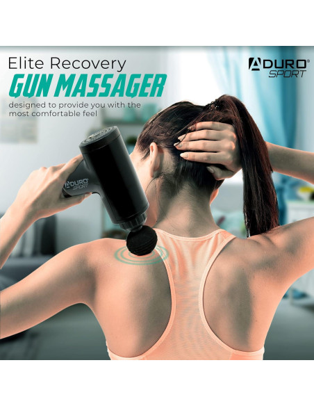 Pistola de Masaje Aduro Elite Recovery Inalámbrica Negra