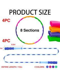 Kit de Fitness 8 Piezas BEVBBJOA - Aros y Cuerdas Ajustables 2