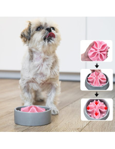 Inserto de Silicona para Cuencos de Perro Dewvie Mediano Rosa 2
