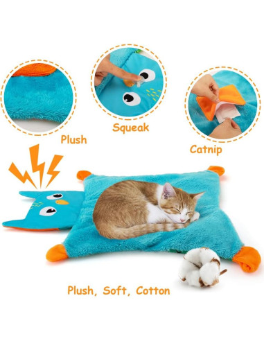 Alfombrilla Suave para Gatos AWOOF con Juguetes Interactivos