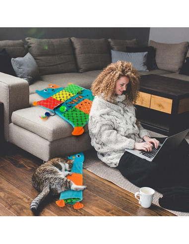 Alfombrilla Suave para Gatos AWOOF con Juguetes Interactivos