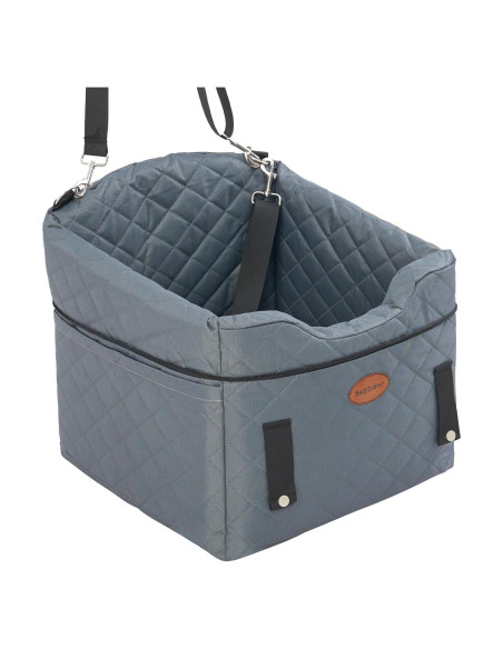Asiento de Coche para Perros UWELL PETS Gris Elevador Antideslizante