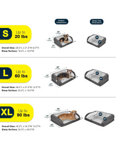 Cama ortopédica para perros Serta - Gris pizarra Grande 2