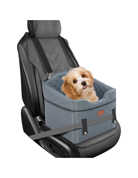 Asiento de Coche para Perros UWELL PETS Gris Elevador Antideslizante