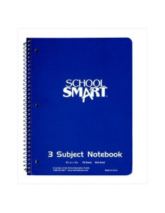 Cuaderno Espiral 3 Materias School Smart 120 Hojas 26.7x20.3cm