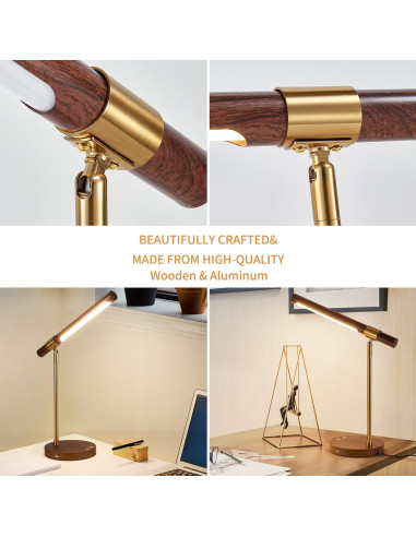 Lámpara de Escritorio LED Myhaptim con Cargador Inalámbrico