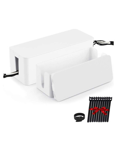 Caja Organizadora de Cables Davidsons - 2 Unidades, Blanco Hielo