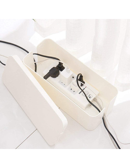 Caja Organizadora de Cables Davidsons - 2 Unidades, Blanco Hielo