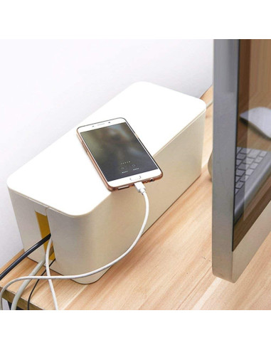 Caja Organizadora de Cables Davidsons - 2 Unidades, Blanco Hielo