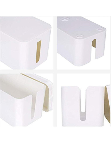 Caja Organizadora de Cables Davidsons - 2 Unidades, Blanco Hielo