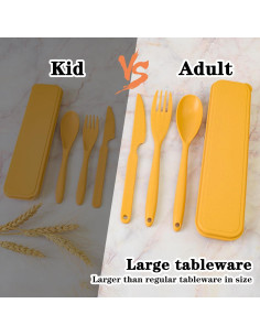 Juego de Utensilios Reutilizables Zoyiancy 4 Piezas para Viaje 2