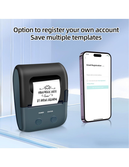 Impresora Térmica de Etiquetas Portátil BrokSilent L7 Bluetooth Impresora Térmica de Etiquetas Portátil BrokSilent L7 Bluetooth