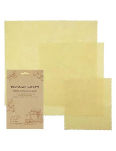 Envolturas de Cera de Abeja Reutilizables Genérica - 3 Tamaños