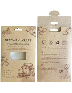 Envolturas de Cera de Abeja Reutilizables Genérica - 3 Tamaños 2