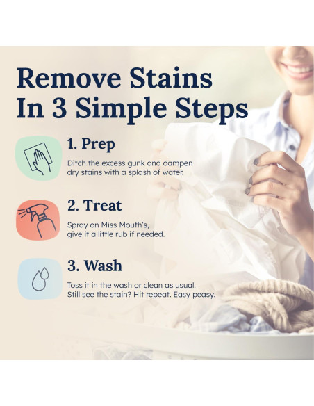 Paquete de 3 Tratador de Manchas Miss Mouth - Jabón y Spray