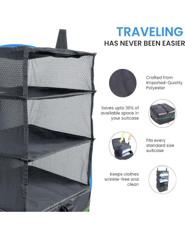 Organizador de Equipaje Stow-N-Go Grand Fusion Gris Oscuro L