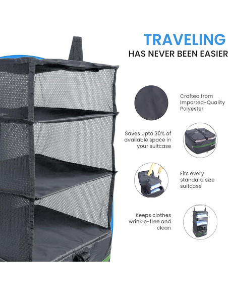 Organizador de Equipaje Stow-N-Go Grand Fusion Gris Oscuro L