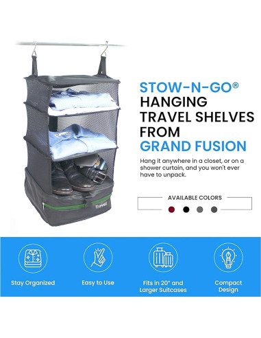 Organizador de Equipaje Stow-N-Go Grand Fusion Gris Oscuro L