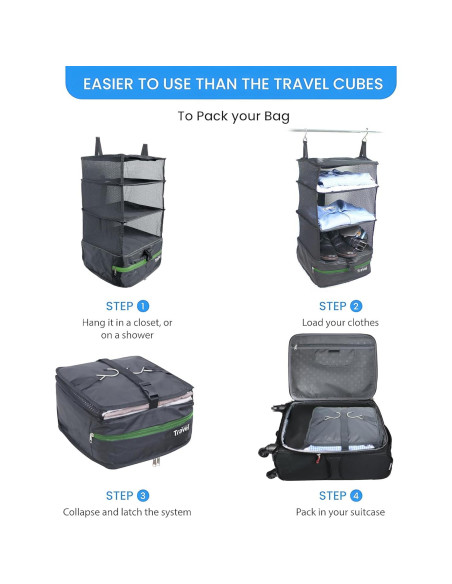 Organizador de Equipaje Stow-N-Go Grand Fusion Gris Oscuro L